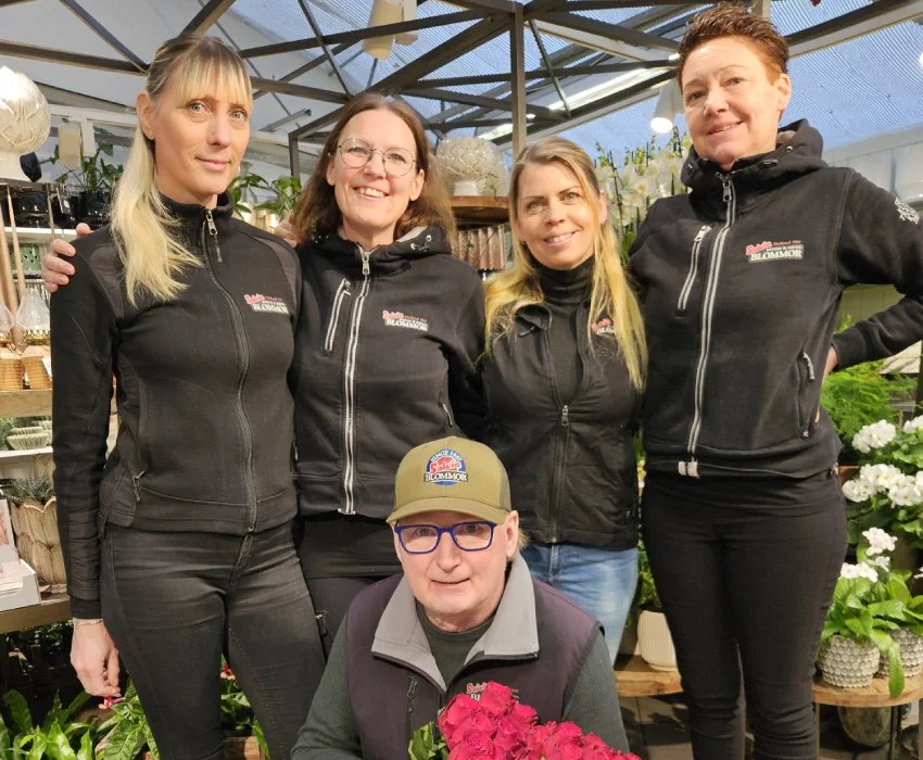 Salvia Blommors team i butiken